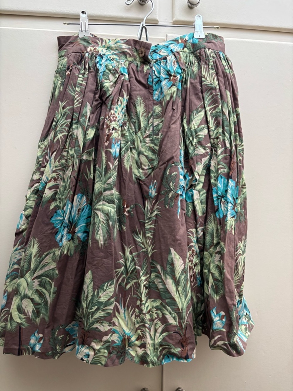 Hearts and Found:Brown Tropical Print Gathered Lola Skirt - Women - Picture 3 of 6